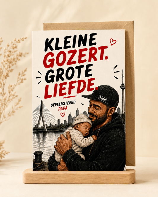 Mockup Kleine gozert grote liefde Gozert Club geboortekaart