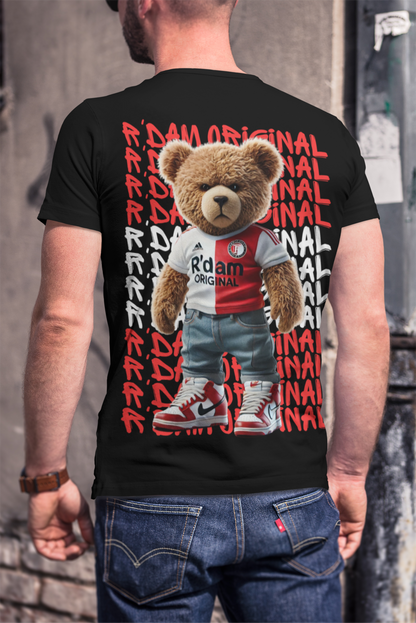 R'Dam Original T-Shirt – Original voetbal shirt Rood-wit (M)