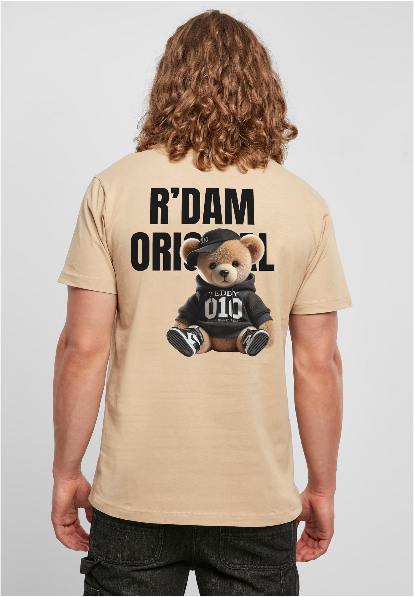 R’dam Original Teddy zwart" T-shirt – Streetwear met Rotterdamse Vibe