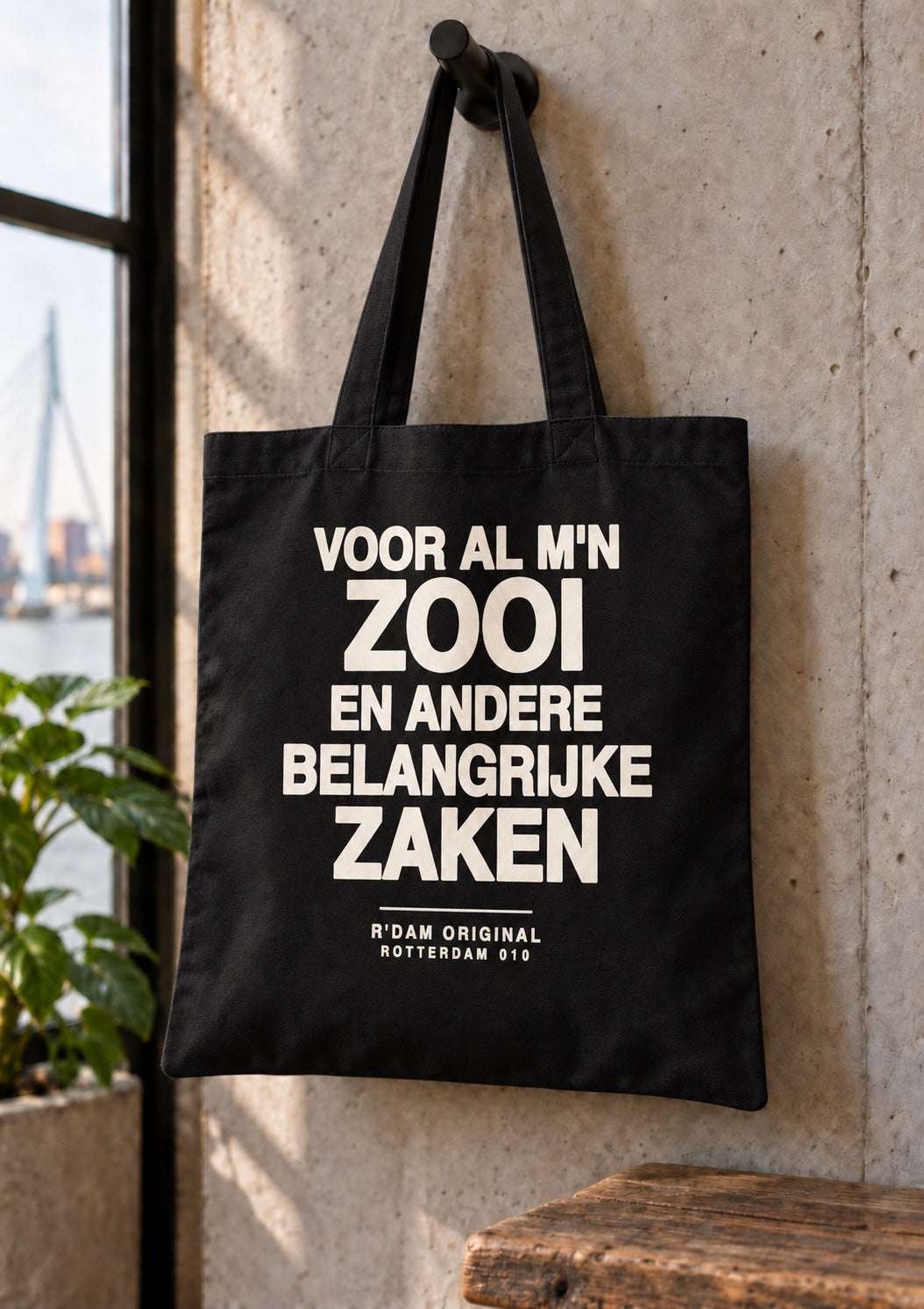 Linnen tassie Voor al mijn zooi en andere belangrijke zaken - zwart