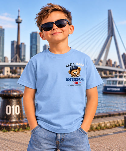 Ted Klein Maar Rotterdams kinder T-shirt blauw - voorkant