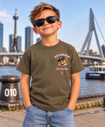 Ted Original Maas Rider kinder T-shirt khaki - voorkant