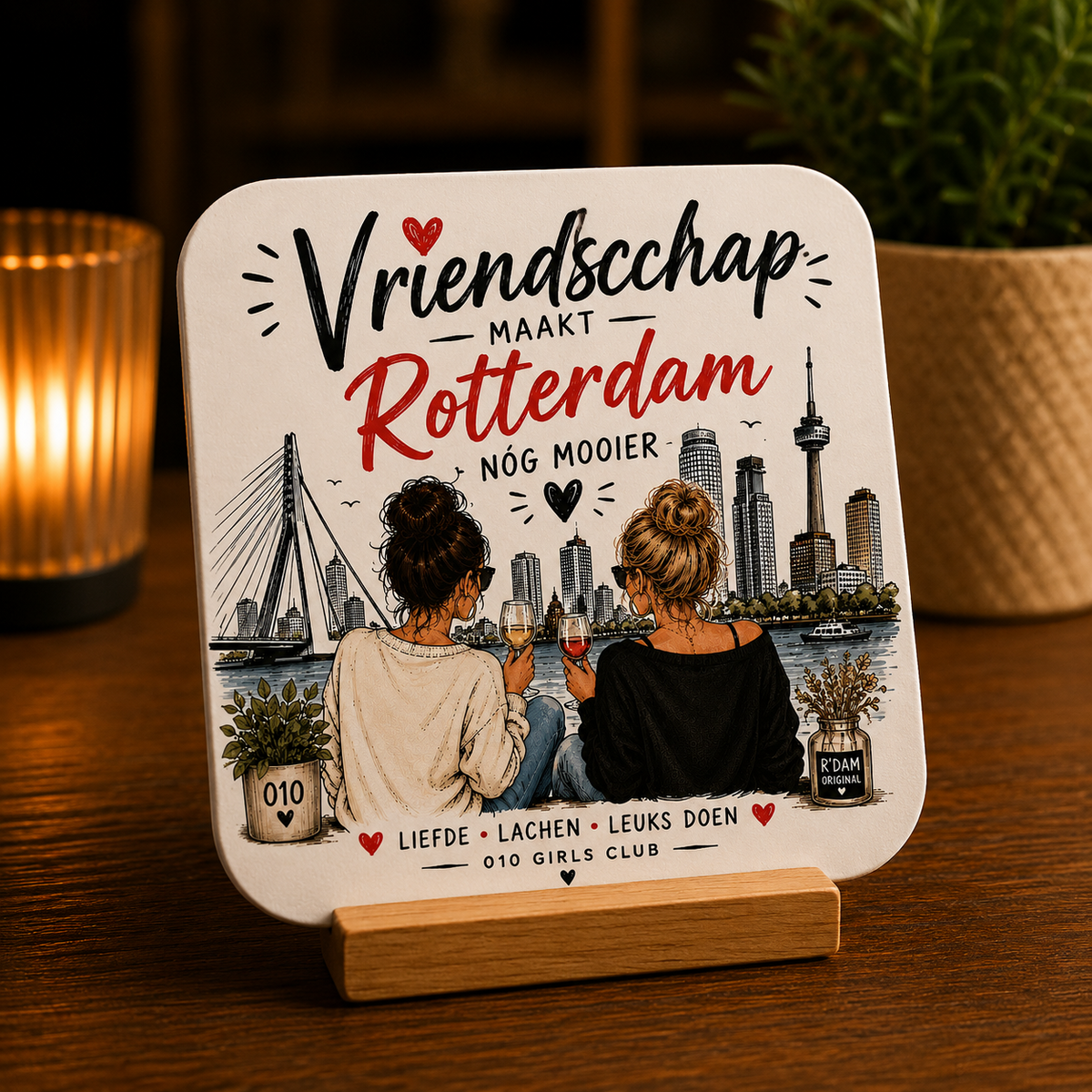 Wijffies Club onderzetter – Vriendschap maakt Rotterdam nóg mooier