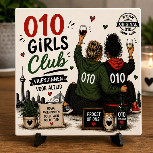 Wijffies Club tegeltje – 010 Girls Club – Vriendinnen voor altijd