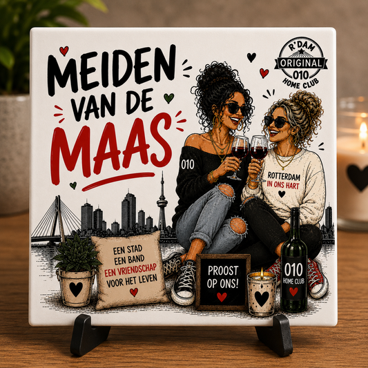 Wijffies Club tegeltje – Meiden van de Maas – Proost op ons